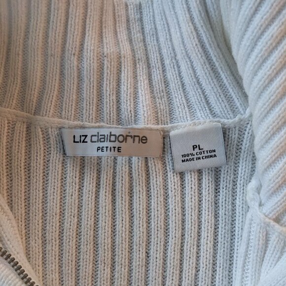 Liz Claiborn Quarter Zip Y2K Sweater Block Color Size P Large - Picture 4 of 4
